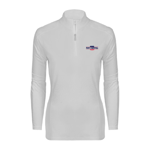Syntrel Womens White Interlock 1/4 Zip-