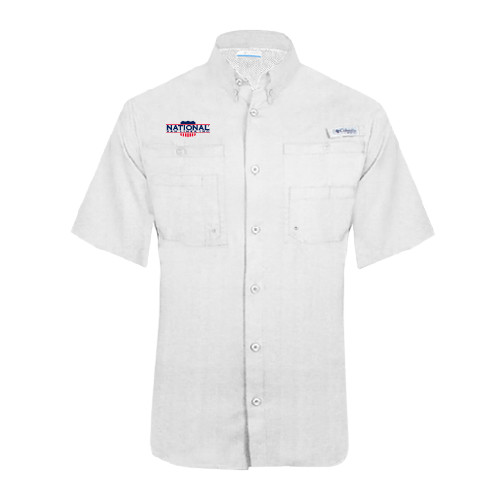 Columbia White Tamiami Performance Short Sleeve Shirt-