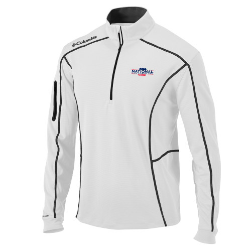 Columbia White Omni Wick Shotgun 1/4 Zip-