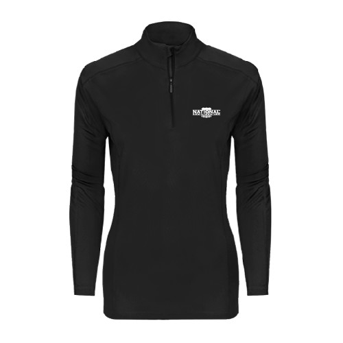 Syntrel Womens Black Interlock 1/4 Zip-
