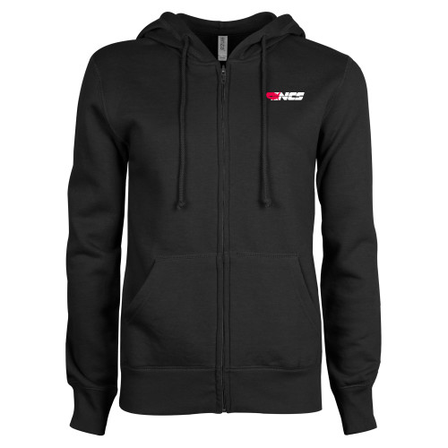 ENZA Womens Black Fleece Full Zip Hoodie-NCS