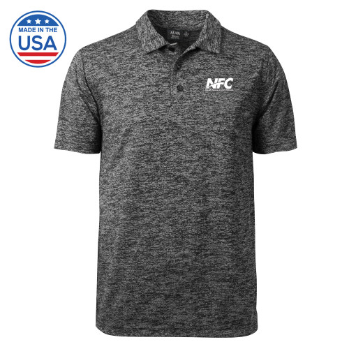 Charcoal Honeycomb Jacquard Polo-NFC