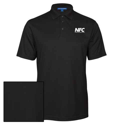Black Performance Fine Jacquard Polo-NFC