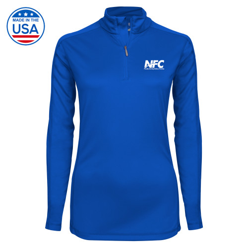Syntrel Womens Royal Interlock 1/4 Zip-NFC
