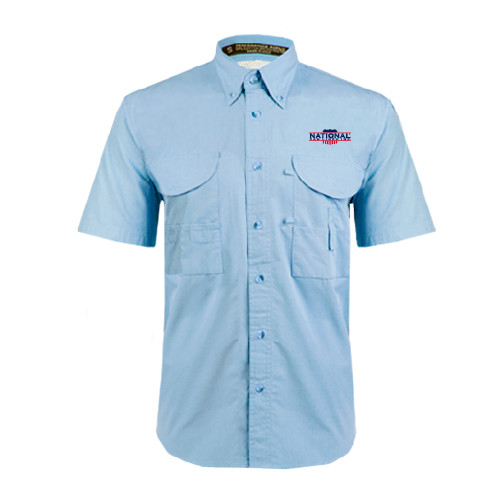 Light Blue Fishing Shirt Performance Short Sleeve -