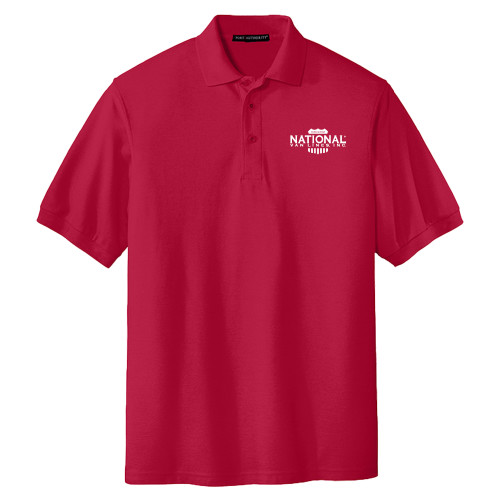 Extended Red Silk Touch Polo-National Van Lines Inc - Plus