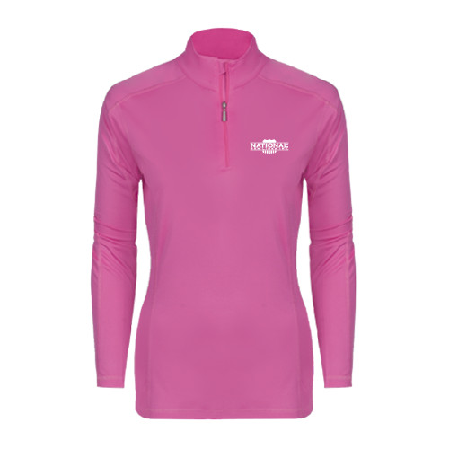 Syntrel Womens Raspberry Interlock 1/4 Zip-