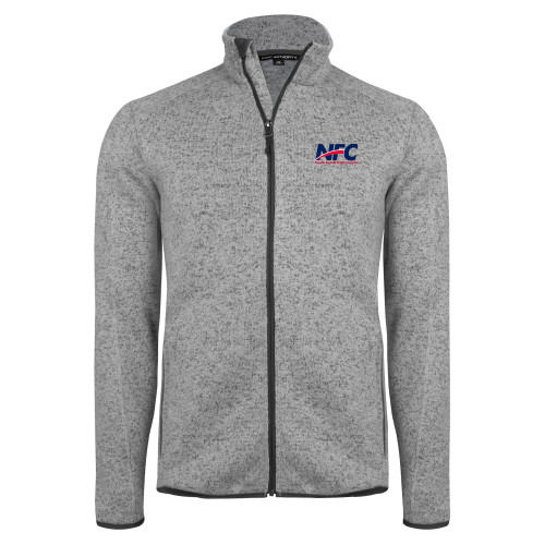 Grey Heather Sweater Fleece Jacket-NFC
