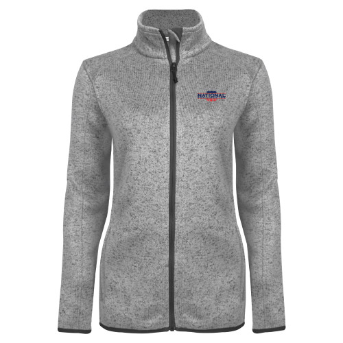 Womens Grey Heather Fleece Jacket-