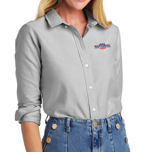 Brooks Brothers Womens Windsor Grey Casual Oxford Cloth Shirt-