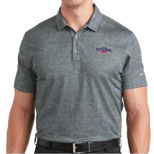 Nike Charcoal Dri Fit Crosshatch Polo-