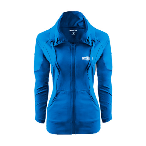 Womens Sapphire Sport Wick Stretch Full Zip Jacket-