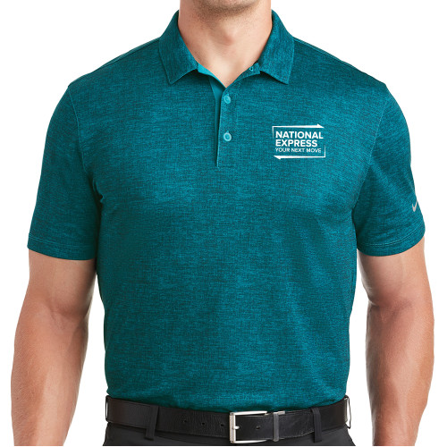Nike Teal Dri Fit Crosshatch Polo-National Express