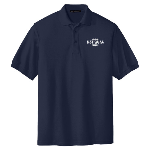Extended Navy Silk Touch Polo-National Van Lines Inc - Plus