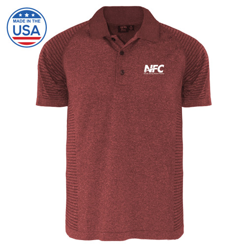 Heather Maroon Body Mapping Polo-NFC