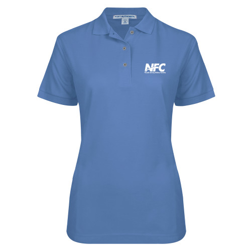 Womens Silk Touch Ultramarine Blue Pique Polo-NFC