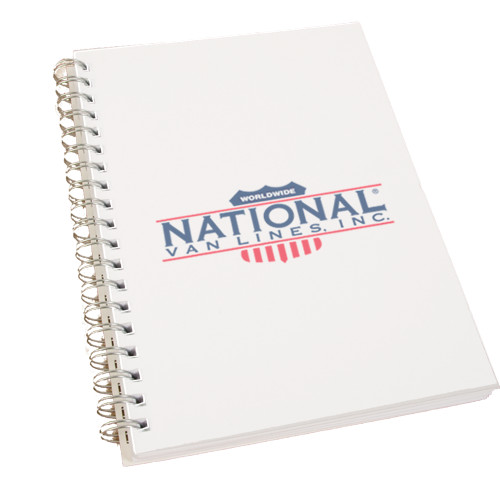 Clear 7 x 10 Spiral Journal Notebook-National Van Lines Inc