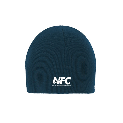 Navy Knit Beanie-NFC