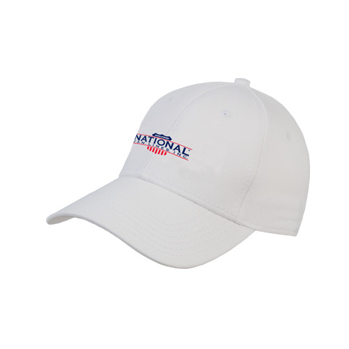White Structured Adjustable Pro Style Hat-