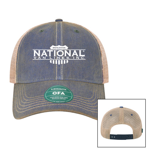 Legacy Blue/Khaki Old Favorite Trucker Hat-