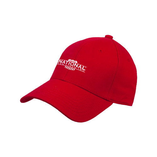 Red Structured Adjustable Pro Style Hat-