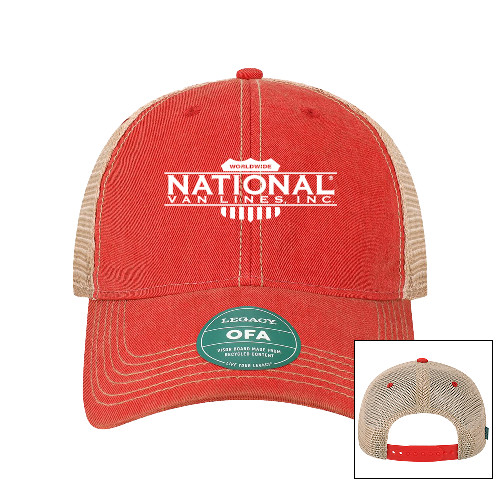 Legacy Scarlet Red/Khaki Old Favorite Trucker Hat-