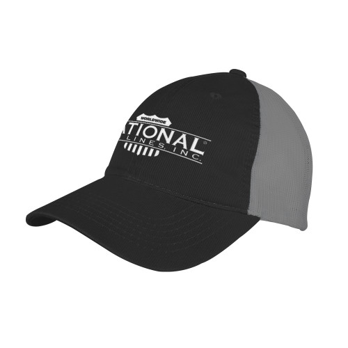 Black/Charcoal Mesh Back Unstructured Low Profile Hat-