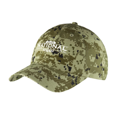 Green Digital Camo Unstructured Adjustable Hat-