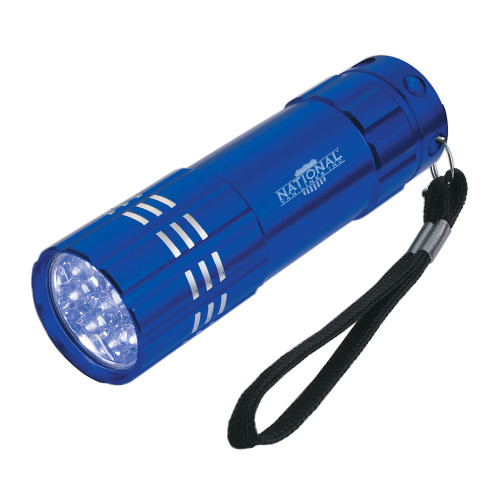 Industrial Triple LED Blue Flashlight-Engraved