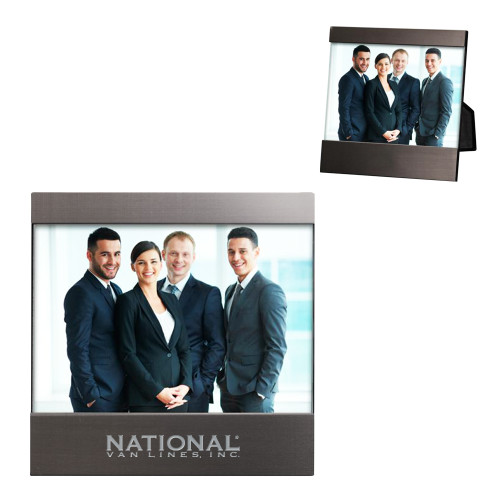 Brushed Gun Metal 4 x 6 Photo Frame-Engraved