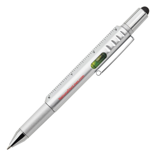 6 in 1 Silver Ballpoint Pen-NationalVanLines