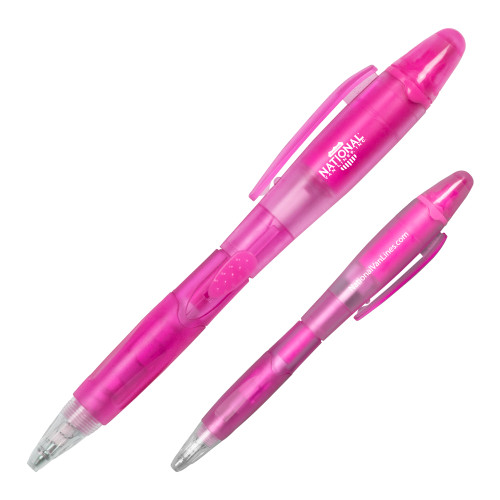 Champion Pink Ballpoint Highlighter Pen-National Van Lines Inc