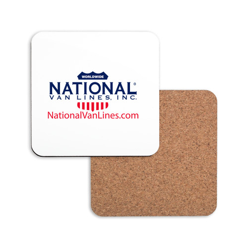 Hardboard Coaster w/Cork Backing-