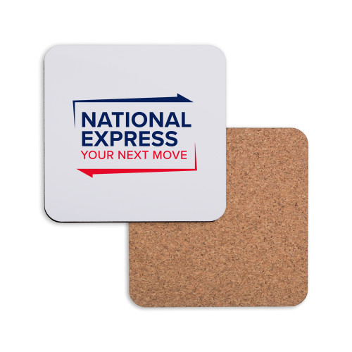 Hardboard Coaster w/Cork Backing-National Express