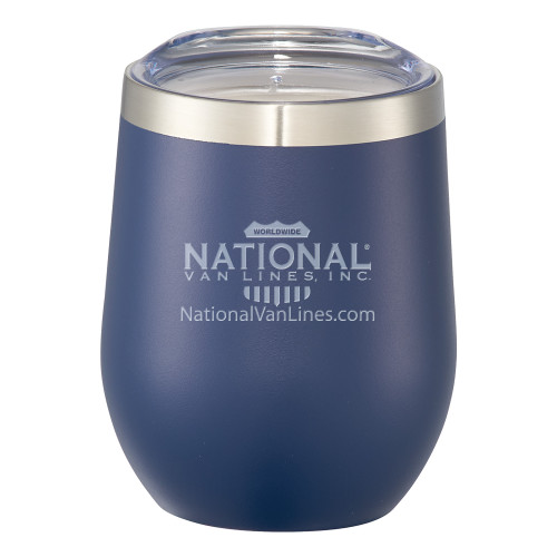 Corzo Vacuum Insulated Navy Cup 12oz-National Van Lines Inc Engraved