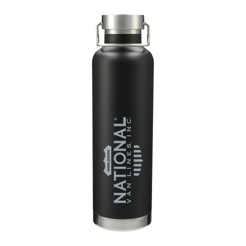 Thor Copper Vacuum Insulated Black Bottle 32oz-National Van Lines Inc Engraved