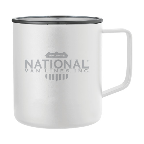 Rover Camp Vacuum Insulated White Mug 14oz-National Van Lines Inc Engraved