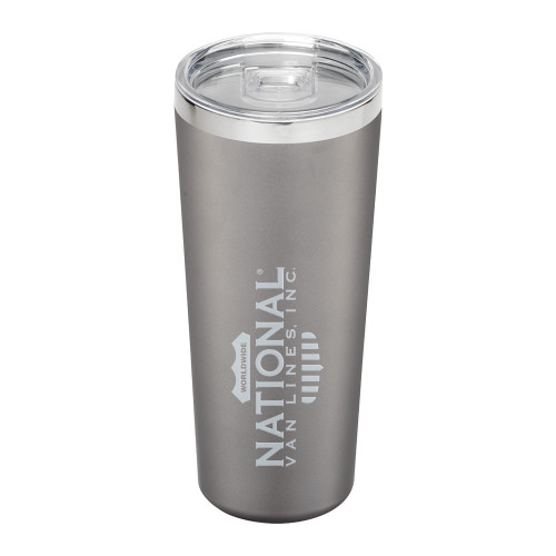 Thor Vacuum Insulated Grey Tumbler 22oz-National Van Lines Inc Engraved