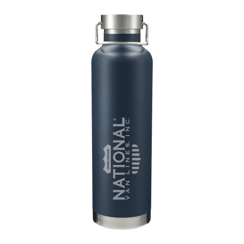 Thor Copper Vacuum Insulated Navy Bottle 32oz-National Van Lines Inc Engraved