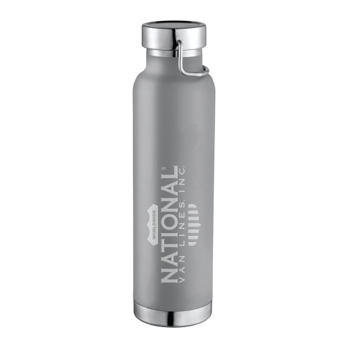 Thor Copper Vacuum Insulated Grey Bottle 22oz-National Van Lines Inc Engraved