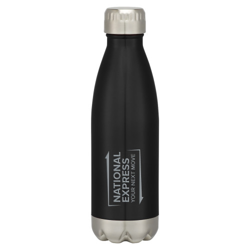 Swig Stainless Steel Black Bottle 16oz-National Express Engraved