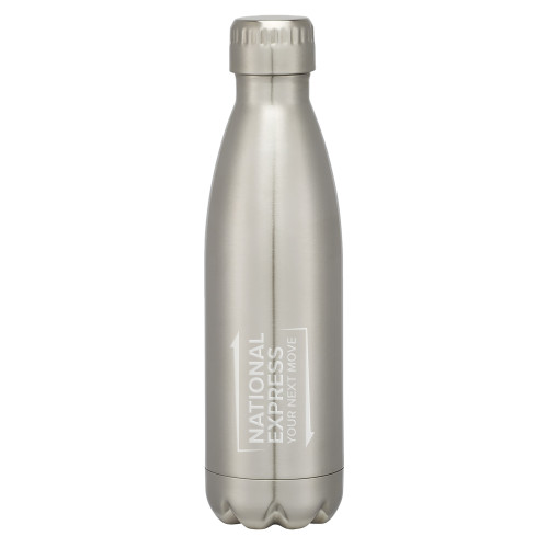 Swig Stainless Steel Silver Bottle 16oz-National Express Engraved