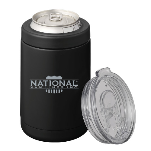2 in 1 Black Can Cooler Tumbler 12oz-Engraved