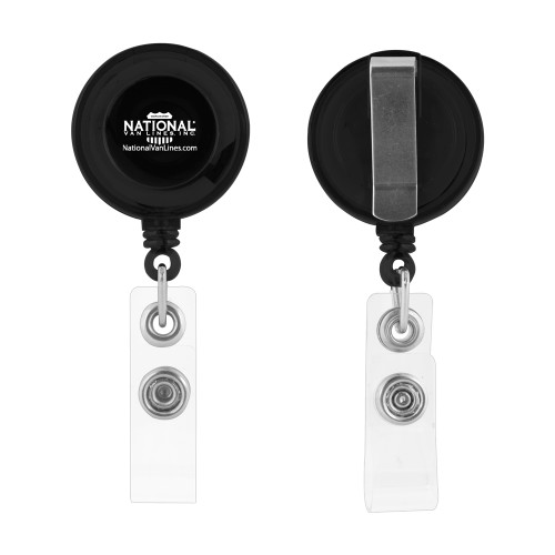 Black Retractable Badge Holder-