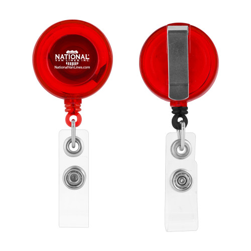 Red Retractable Badge Holder-
