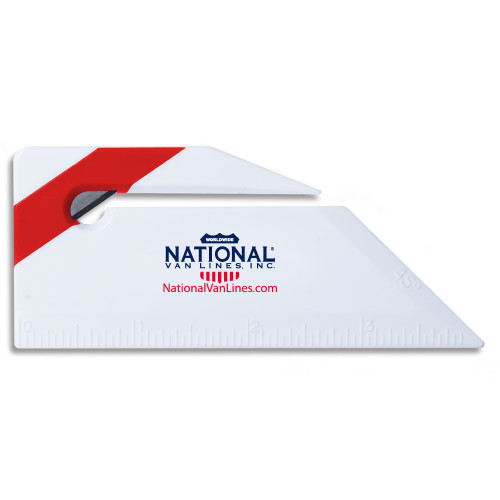 Angled Red Stripe Letter Opener-