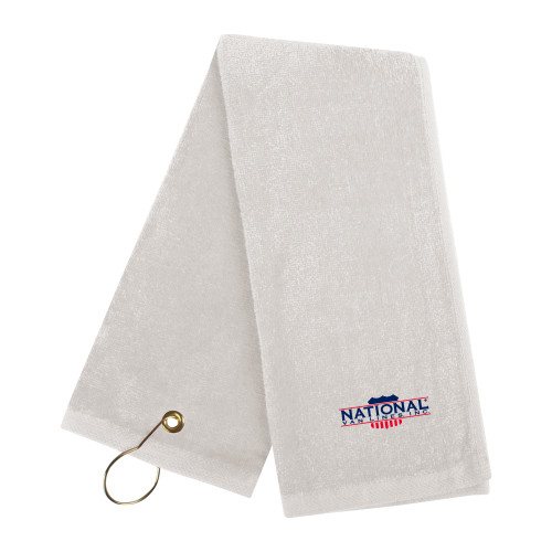 White Golf Towel-