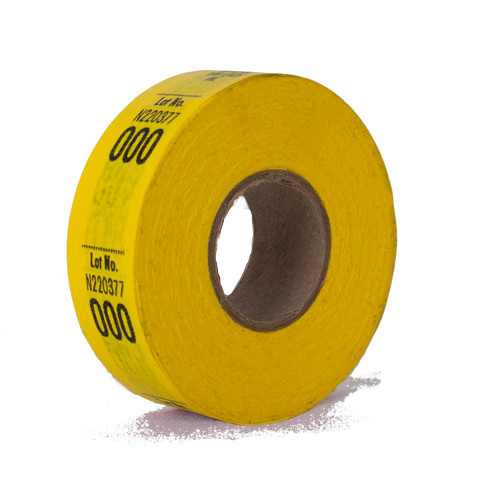 Inventory Sticker Roll, 1 Thru 500, Yellow-ID# 0133