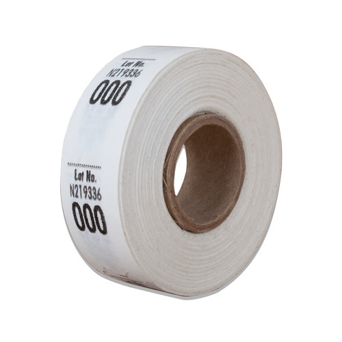 Inventory Sticker Roll, 1 Thru 500, White-ID# 0133