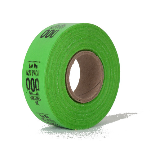 Inventory Sticker Roll, 1 Thru 500, Bright Green-ID# 0133